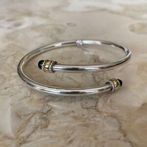 Vintage 925 Sterling Silver Bypass Bracelet